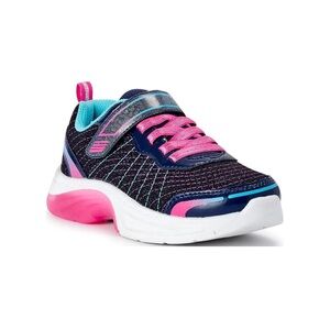 Athletic Works Light Up Glitter Memory Foam Sneakers For Girls Navy Pink Size 1.